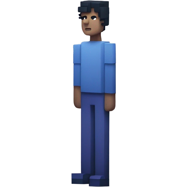 Pixelated guy emoji
