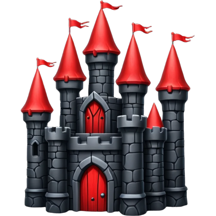 Dark Castle with the colors red and black emoji