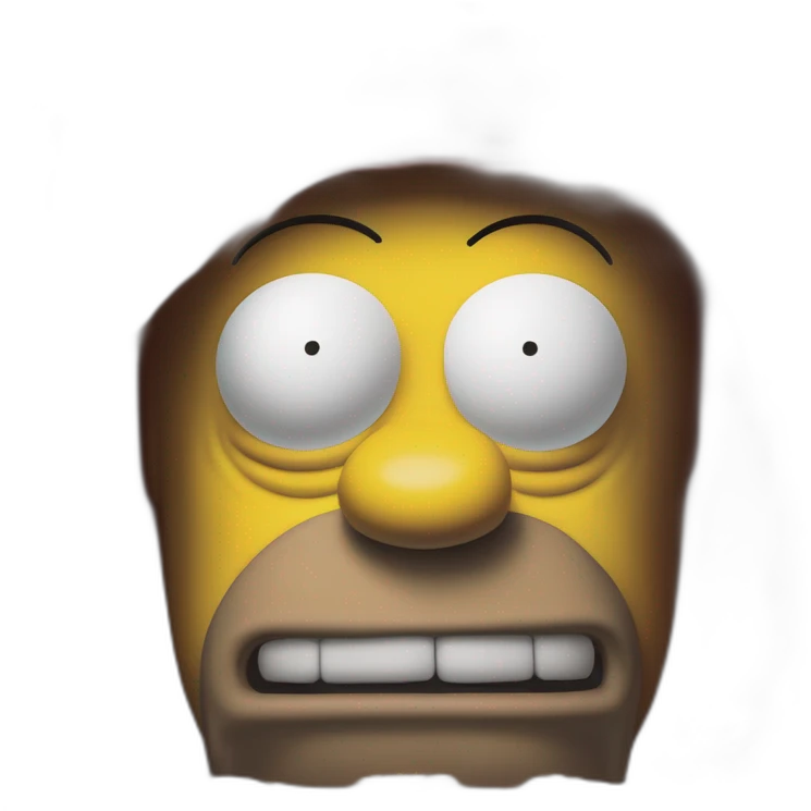 Half body portrait of homer simpson wearing a red cloth, michael whelan and karol bak, by Andrew Ferez, pascal blanche, graphic artist magali villeneuve, mark simonetti emoji