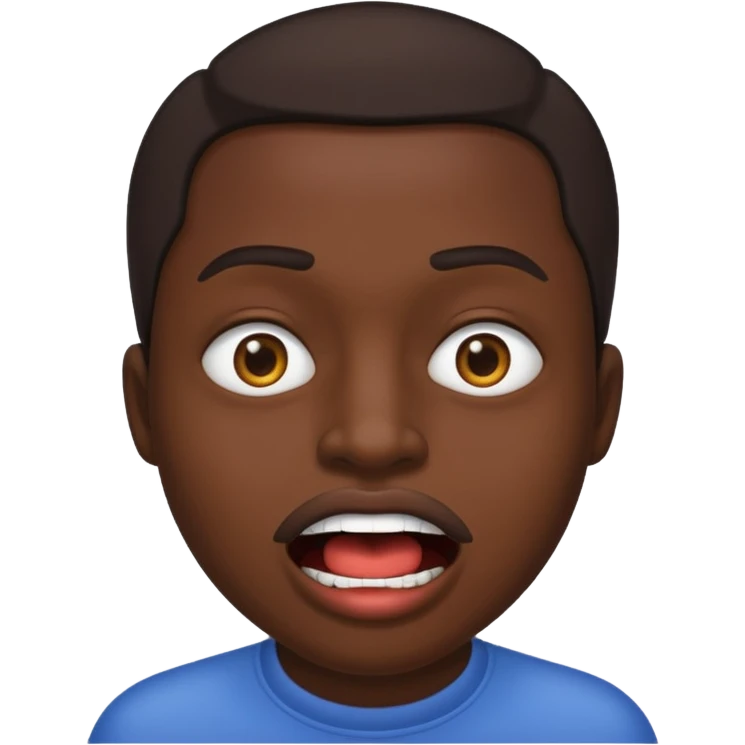 person with a mouth resembling a street gutter emoji