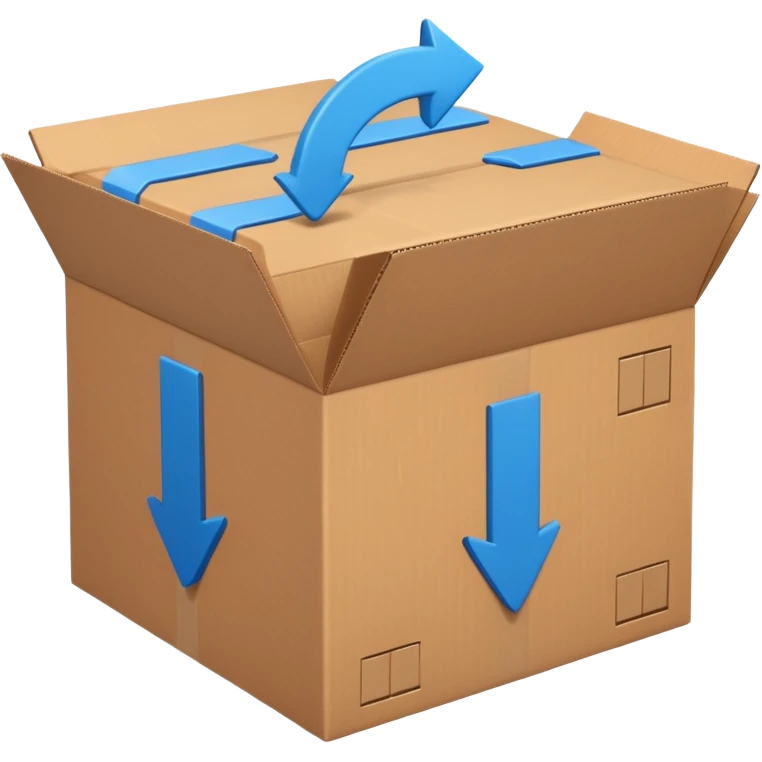 package box with arrows circling around it emoji