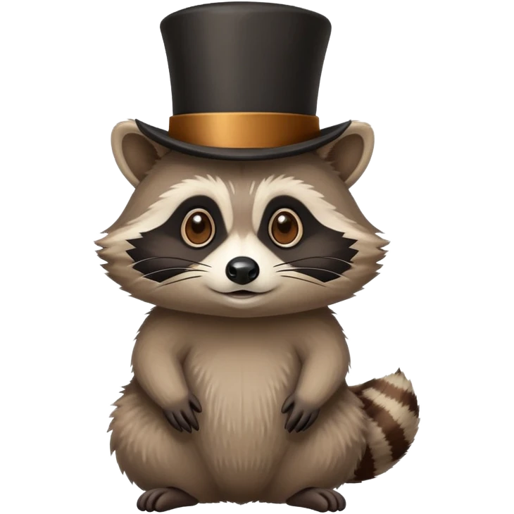 raccoon tipping top hat emoji