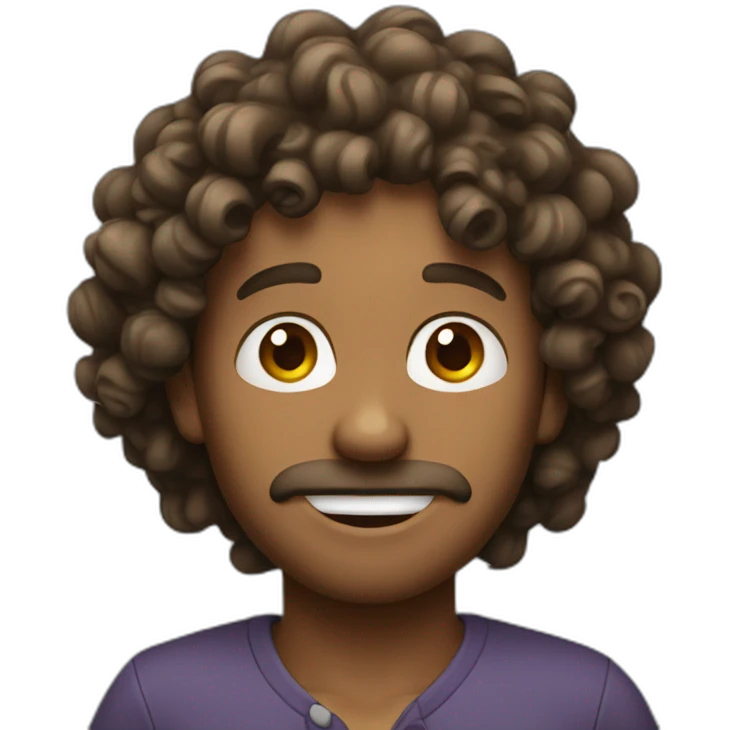Curly man emoji