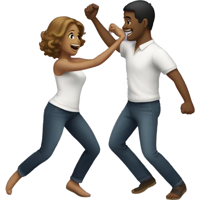 A couple dancing emoji