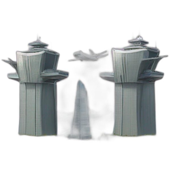 2 towers with planes emoji