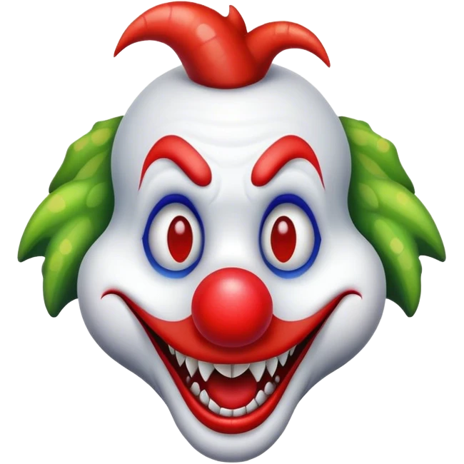 dinosaur clown emoji