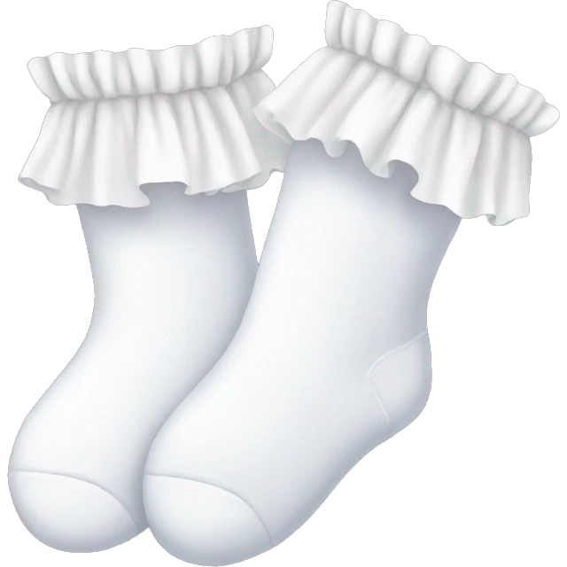 white frilly socks emoji