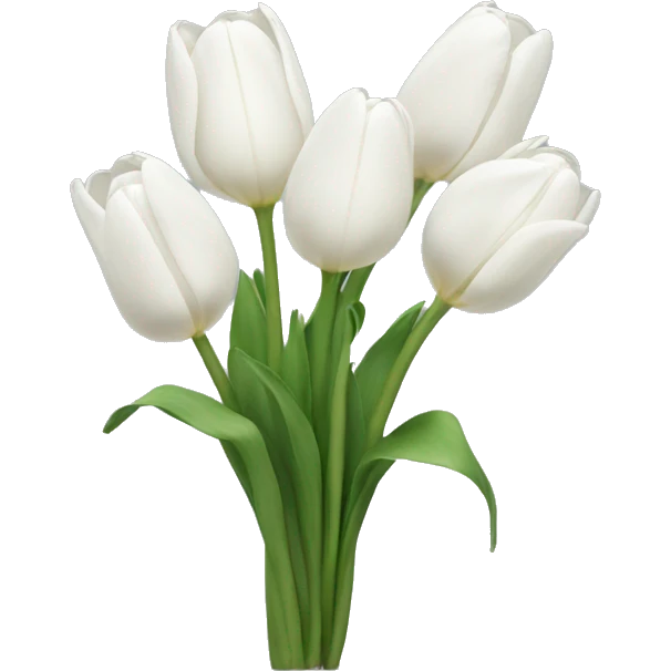 White tulips emoji