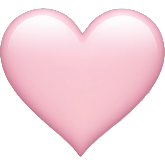 Light pink love heart  emoji