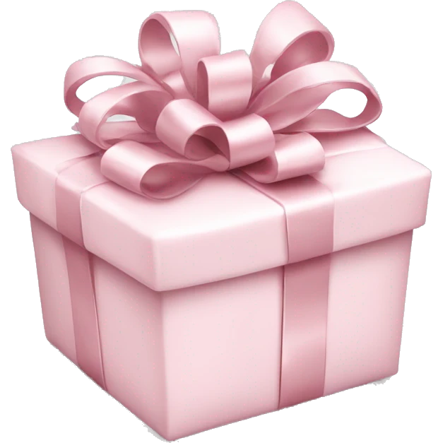 Light pink Christmas gifts under a white Christmas tree  emoji