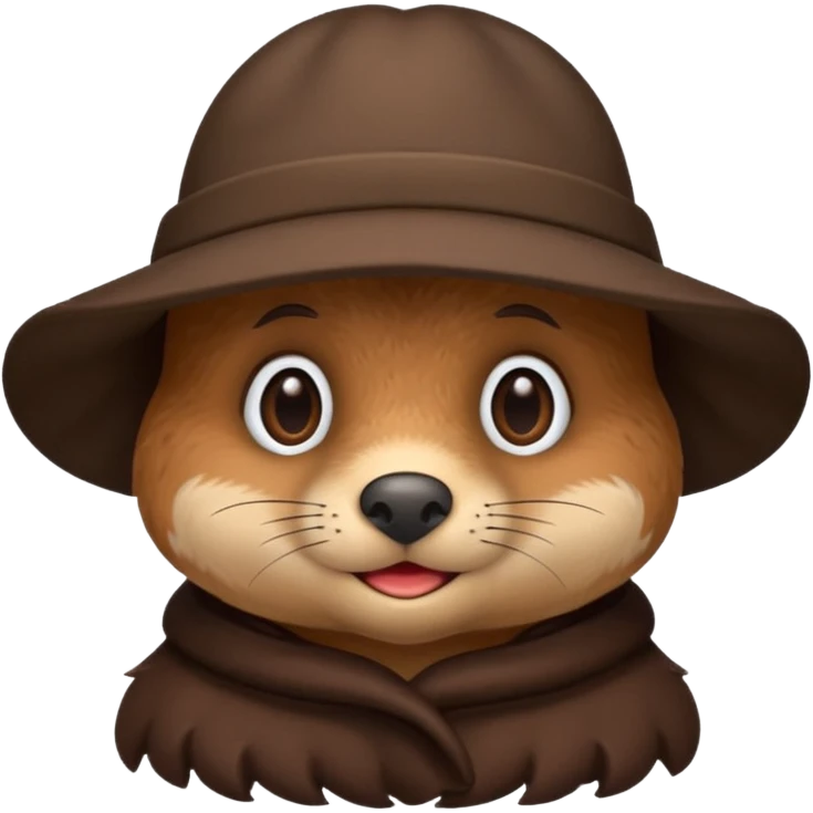 mole wearing a hat emoji