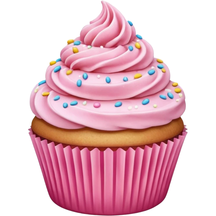 Cupcake with pink icing emoji
