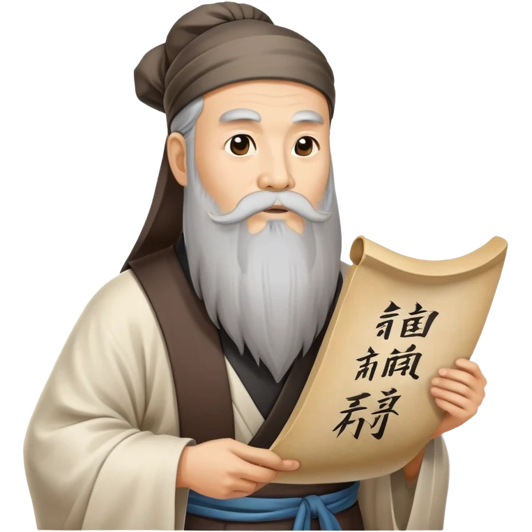 Ancient Taoist philosopher with a scroll emoji