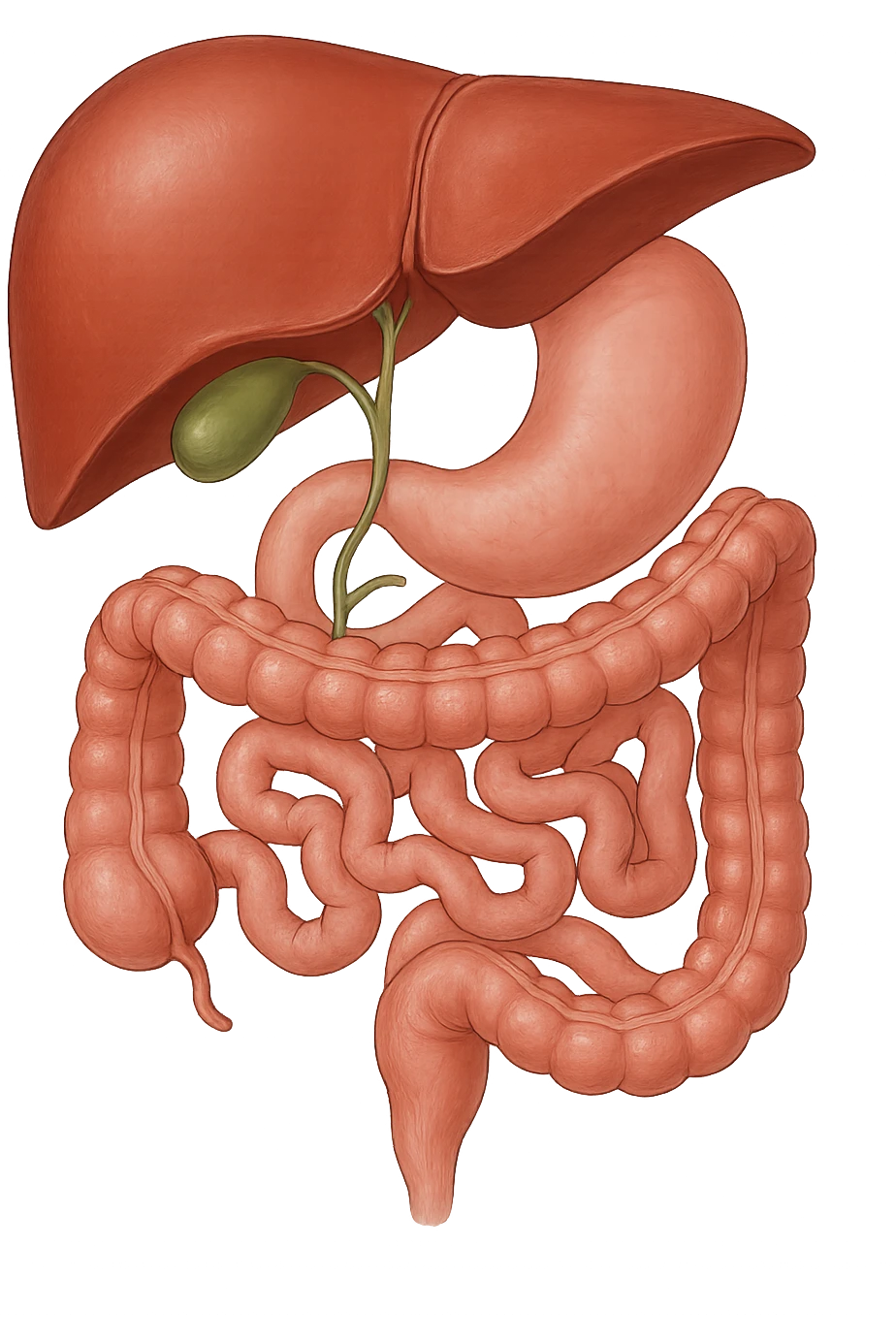 Connessione, fegato , intestino e cistifellea emoji