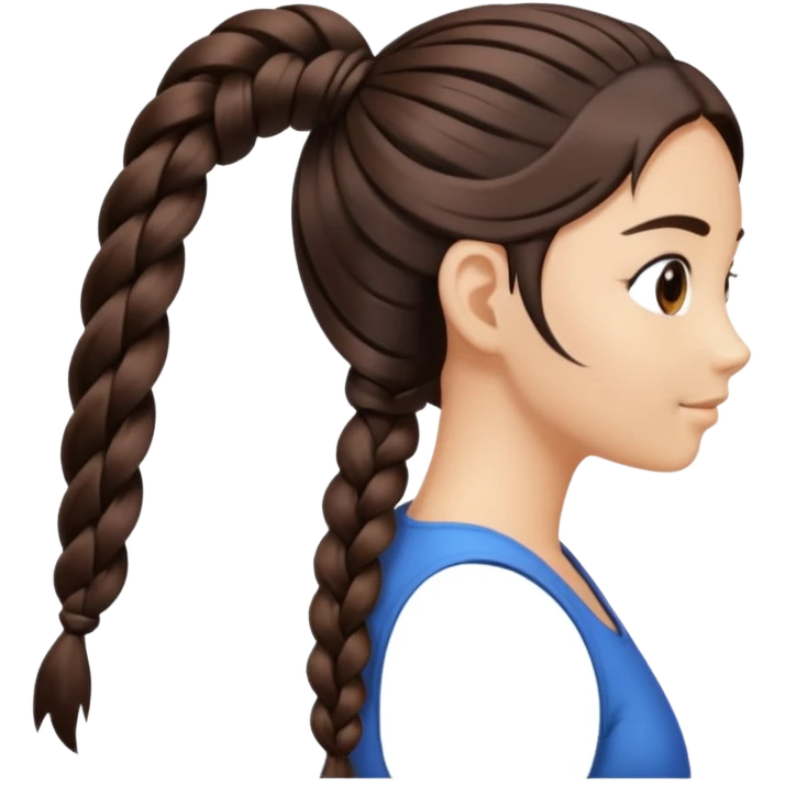 braided hair tail emoji