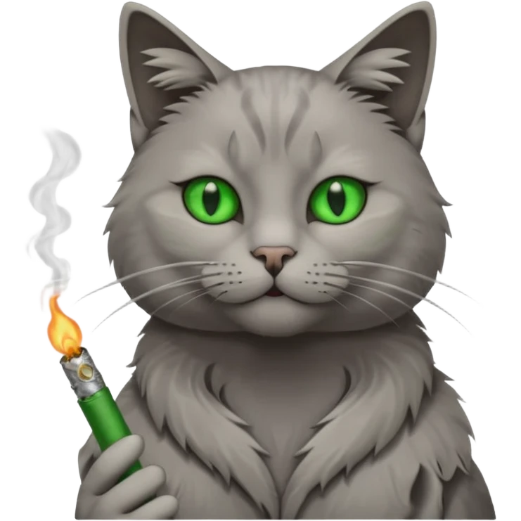 Un gato fumando un porro emoji