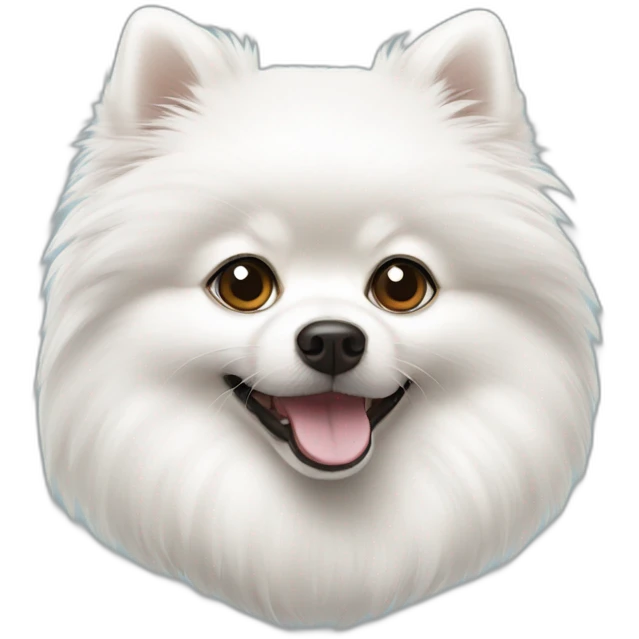 White Pomeranian emoji