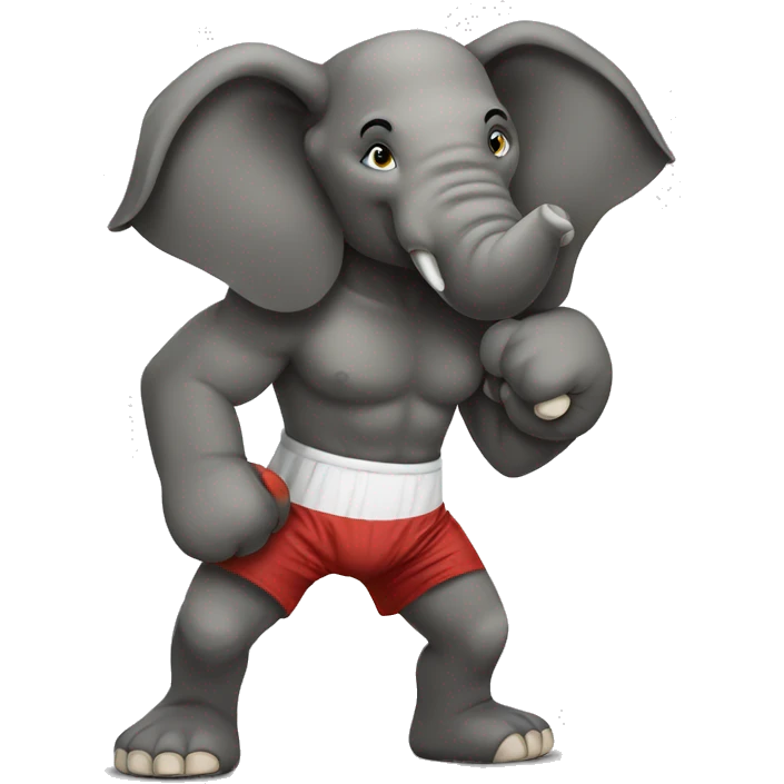 strong elephant boxer emoji