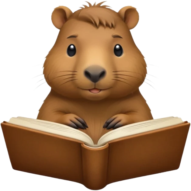 capybara reading book emoji