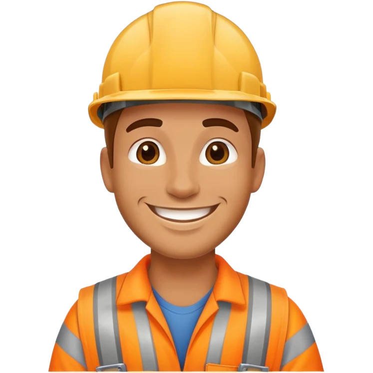 Construction worker happy emoji