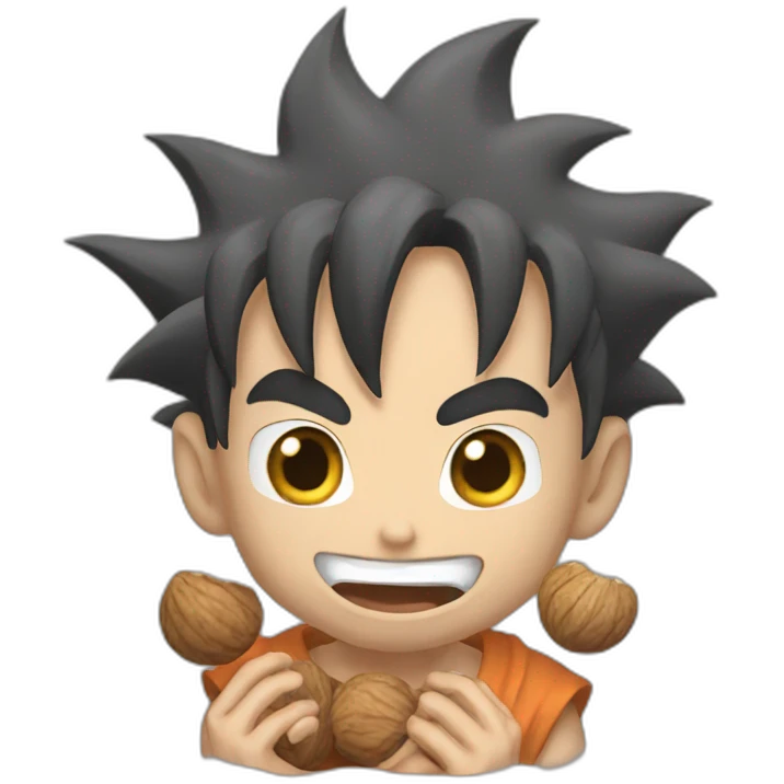 goku holding nuts emoji