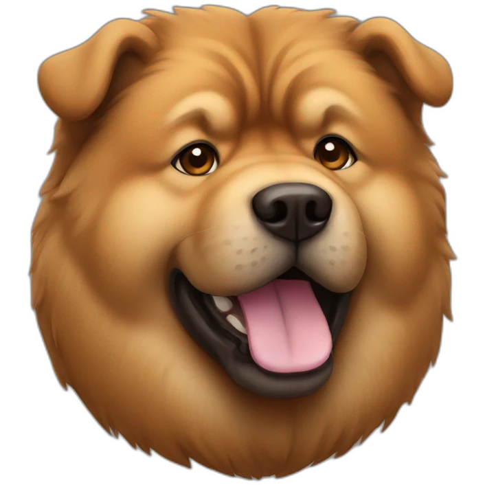 Brown chow chow emoji