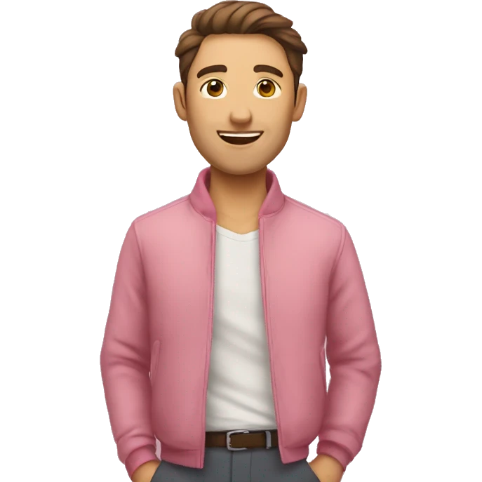 Homme avec une jupe rose  emoji