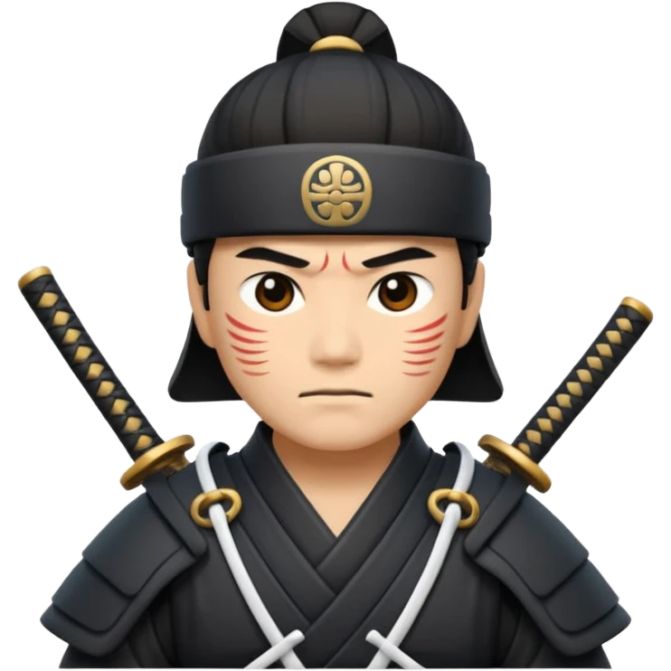 I want a black and white samurai. It is for an icon. emoji
