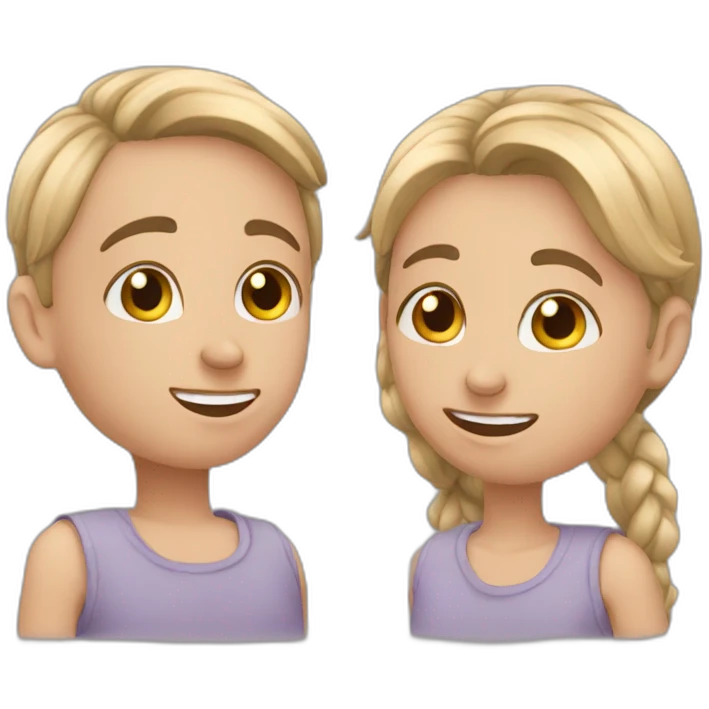 2 amies qui font un calin emoji