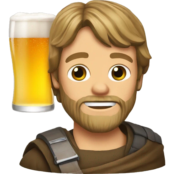 Luke skywalker avec une bière emoji