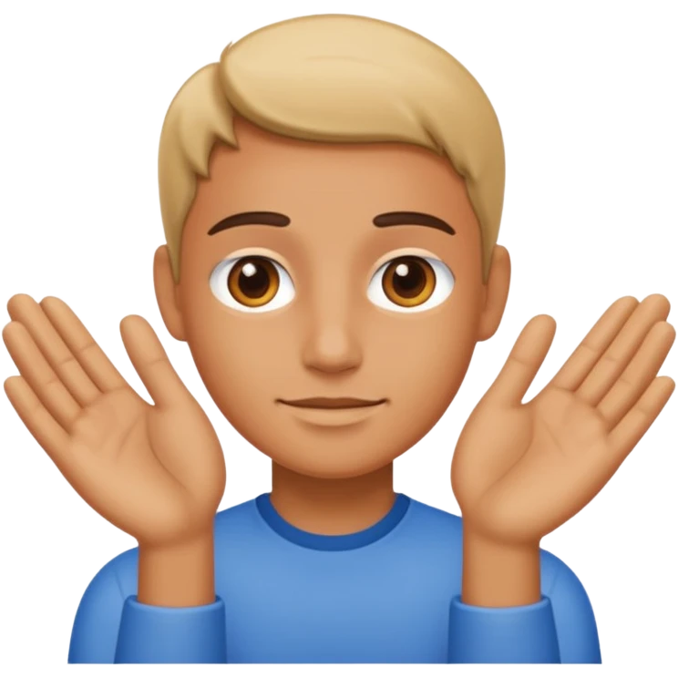 Enjoying hands emoji