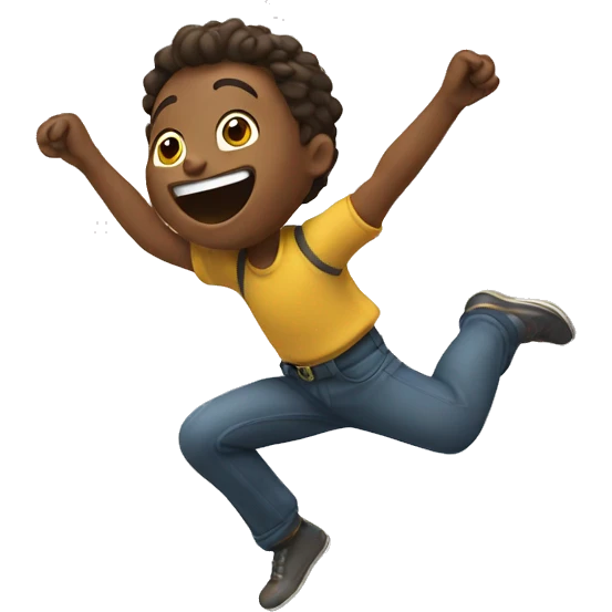 Joyful jumping emoji