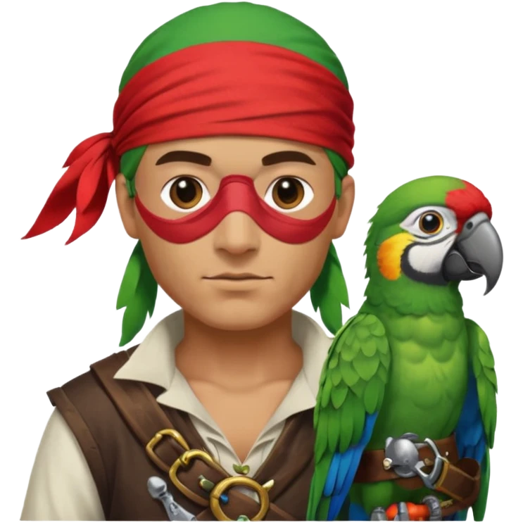 pirate and parrot emoji
