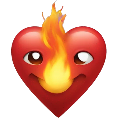 Heart with fire emoji
