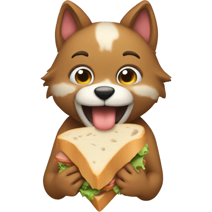 Furry eating a sandwich emoji
