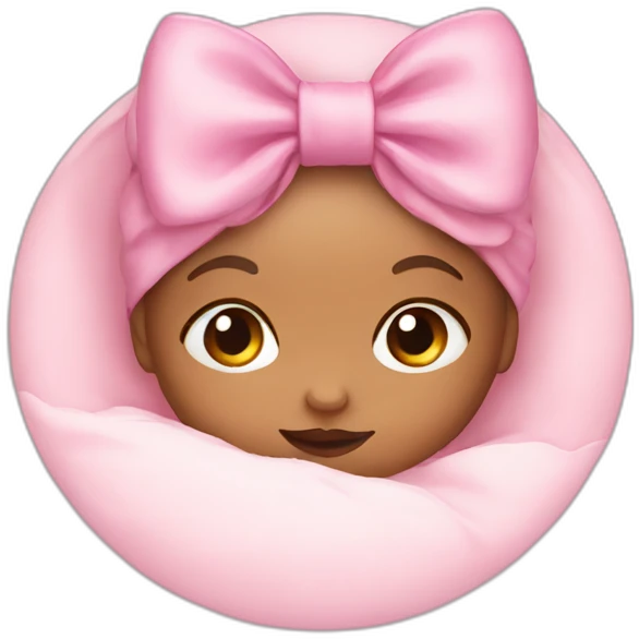Newborn with a bow emoji