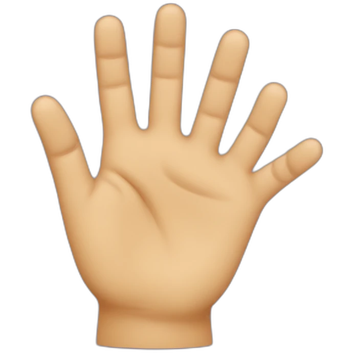The two-hand glue with just the middle and index fingers raised emoji