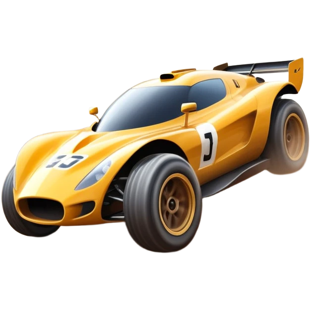 A high-speed racing car or motorcycle zooming down a track, leaving a trail of dust and excitement. The scene conveys energy and adrenaline, with blurred motion showing the speed and precision of motorsport, set against a dynamic racing track backdrop. emoji