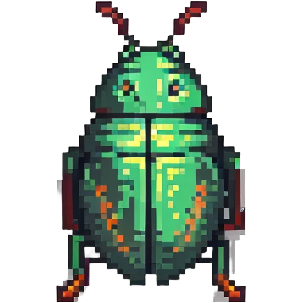 Bug debugging icon, programming logo emoji