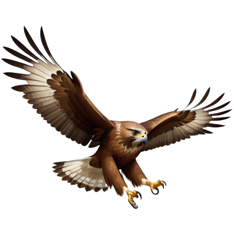 cinematic-hawk-realistic-full-body-hunting-emoji,-powerful-brown-and-white-feathered-frame-gliding-over-a-vast-landscape,-sharp-hooked-beak-partially-open,-intelligent-eyes-focused-intensely-on-the-ground-below,-strong-talons-flexing-in-anticipation,-broad-wings-catching-the-wind-with-effortless-grace,-simplified-yet-realistic-focused-features,-highly-detailed,-glowing-with-a-bold-determined-light emoji