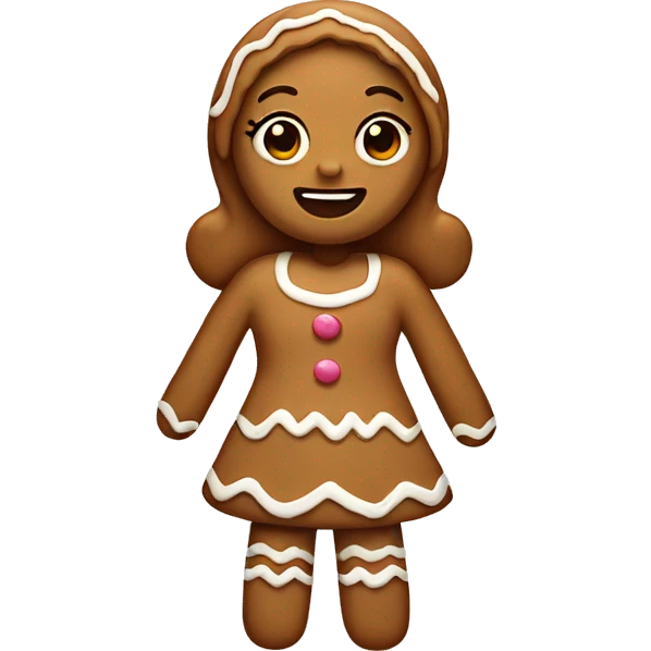 Gingerbread girl emoji