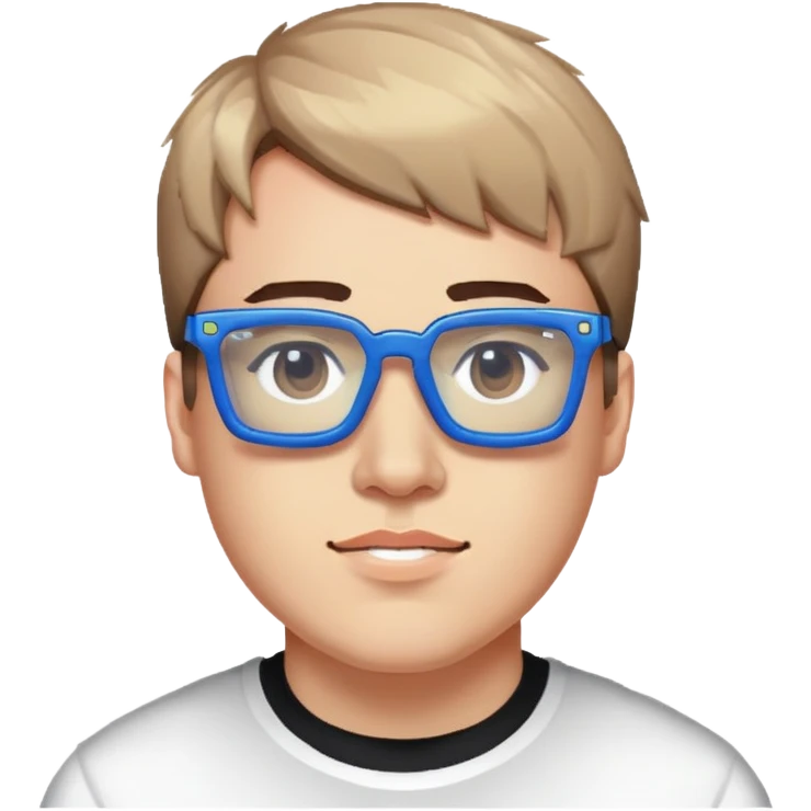 Mr beast with pixelated glasses  emoji