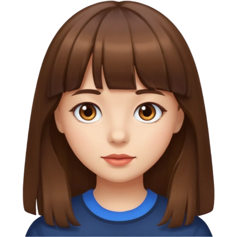 girl with bangs  emoji