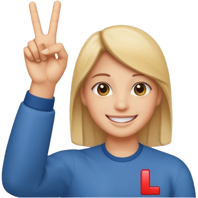 Smiling with the L sign  emoji