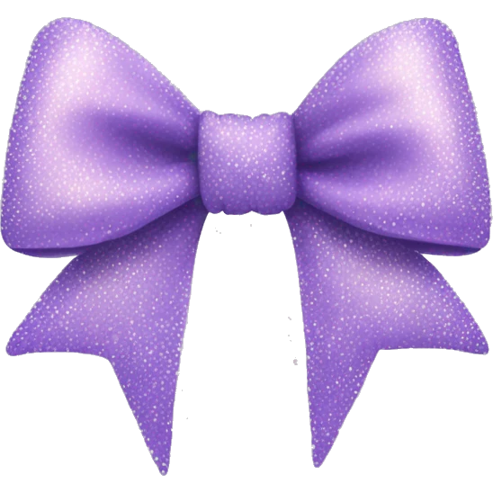 Bow in lavander color with sparkles emoji