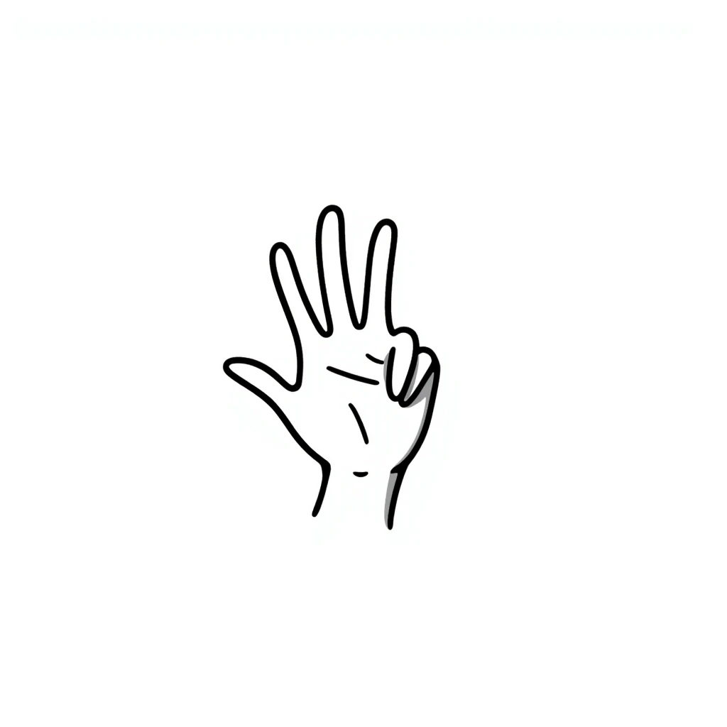 hand with five fingers, only the middle finger and ring finger extended, other fingers closed emoji