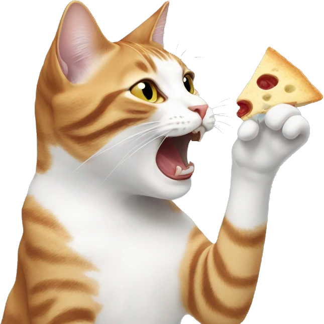 Cat eating air emoji