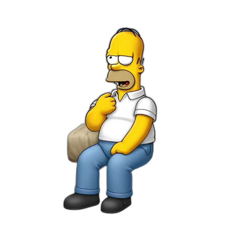 Homer Simpson qui crie emoji