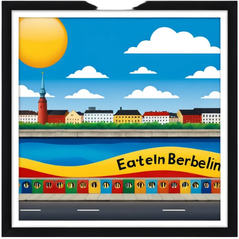 East side gallery of berlin  emoji