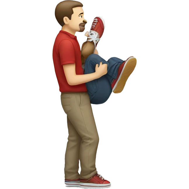 Man-kissing-shoe emoji